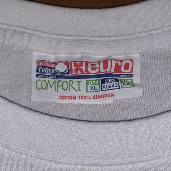 Men’s XL AMERICAN COTTON EURO White BUD SMOKER Weed Tee Shirt 3 Monkeys NWOT - Picture 4 of 8